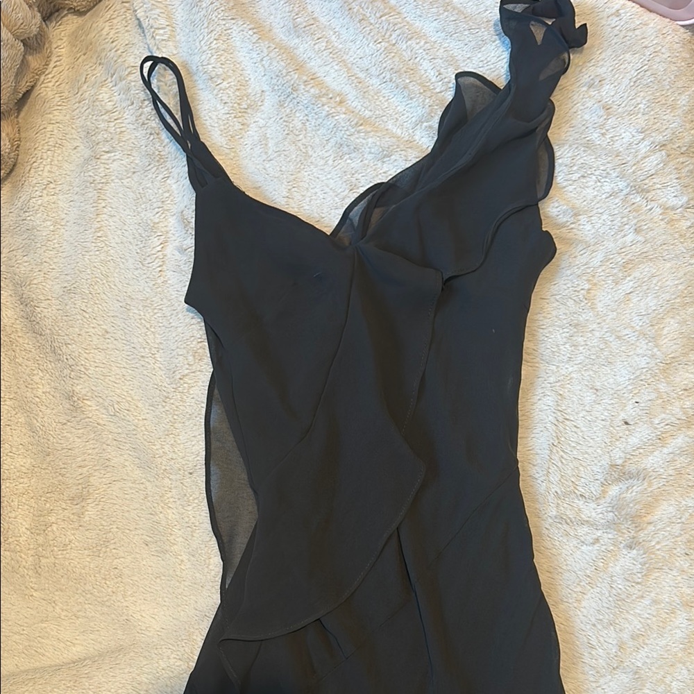 Elegant Black Ruffled Dress